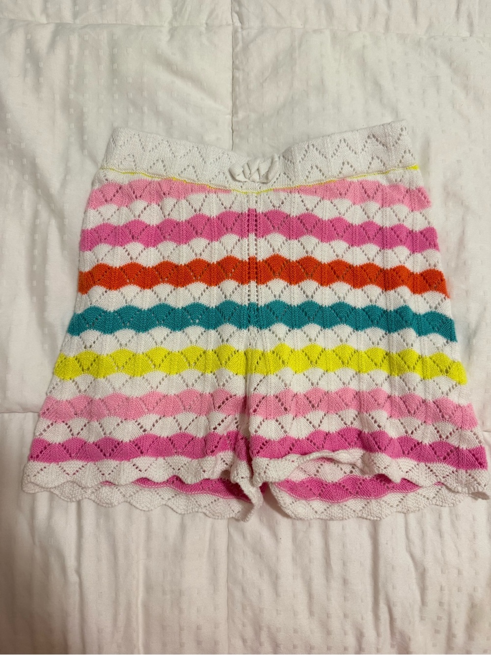 Janie and Jack White Knit Shorts